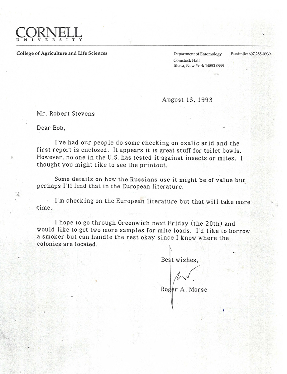 Letter to Bob Stevens